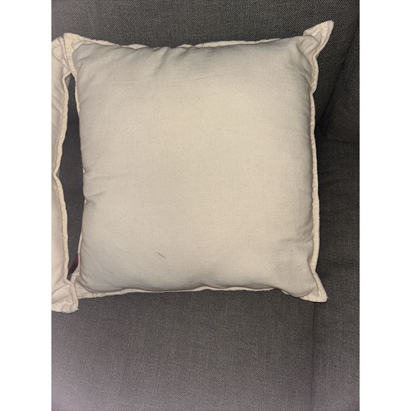 Set Of Two Cream And Gold Snowflake Pillows 20” Square - Picture 4 of 8